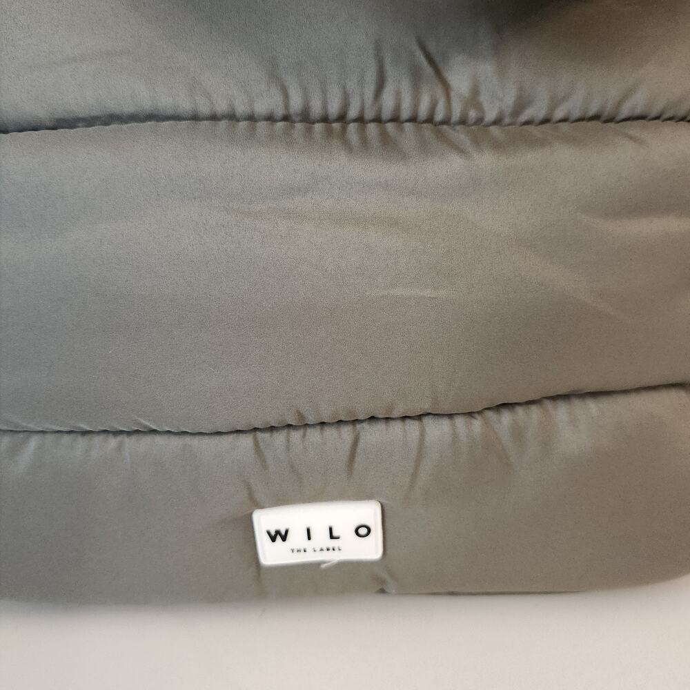 NWOT Wilo The Label Gym Travel Puffer Tote Bag Weekender Sage Green Crossbody - Picture 2 of 8